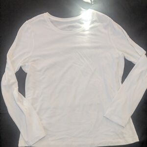 Banana Republic White Long Sleeve Tee